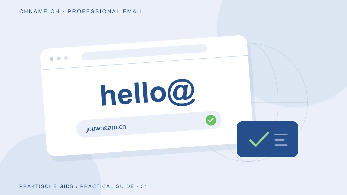 Illustratie bij e-mail op je eigen domein: van naam naar professionele mailbox