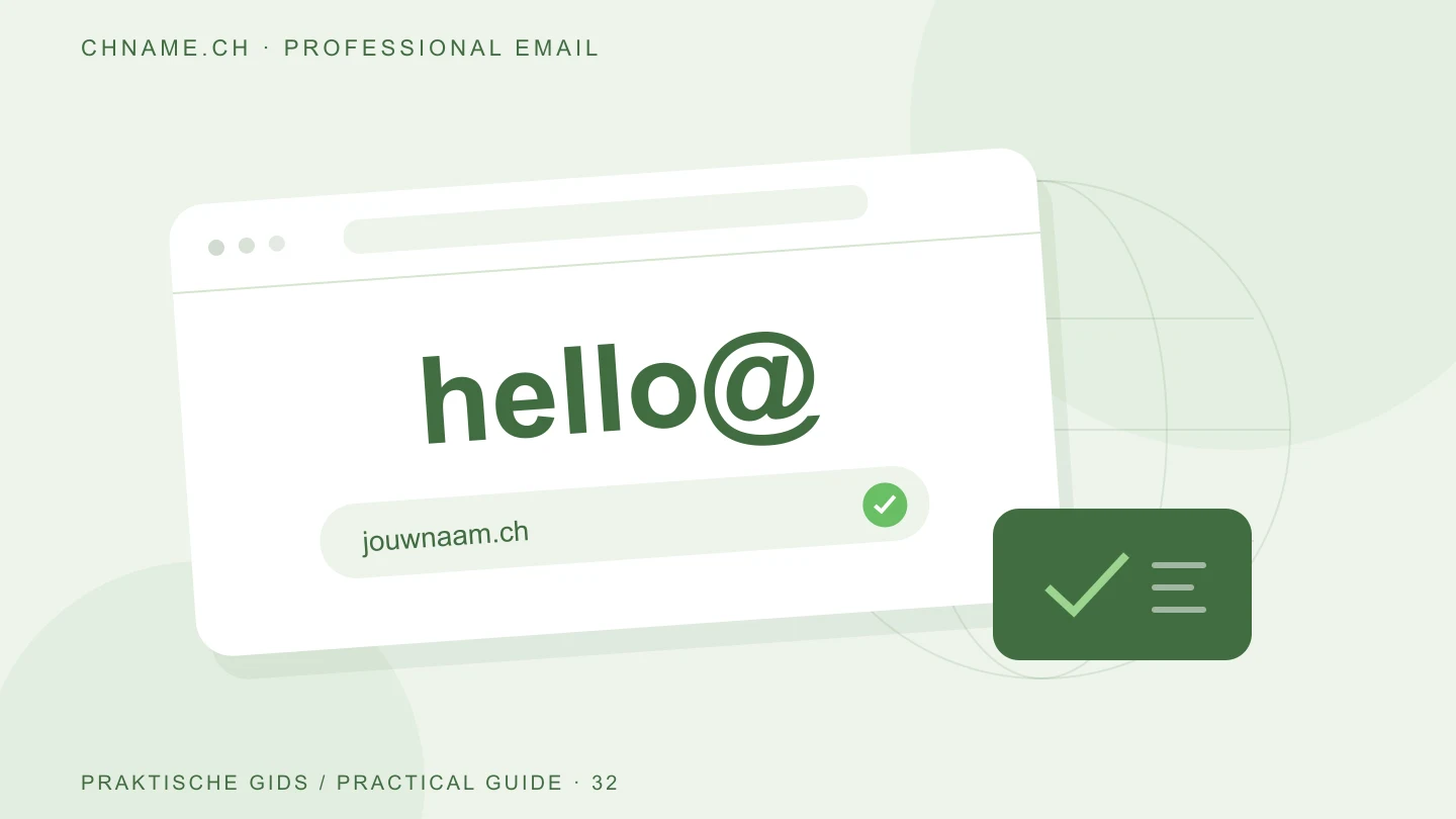 Illustratie bij een zakelijk e-mailadres kiezen dat duidelijk blijft